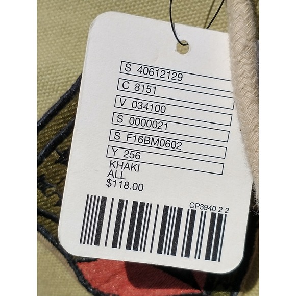 NWT Free People Canvas Patch Backpack Khaki Casual Travel Adventure Boho - Picture 4 of 16